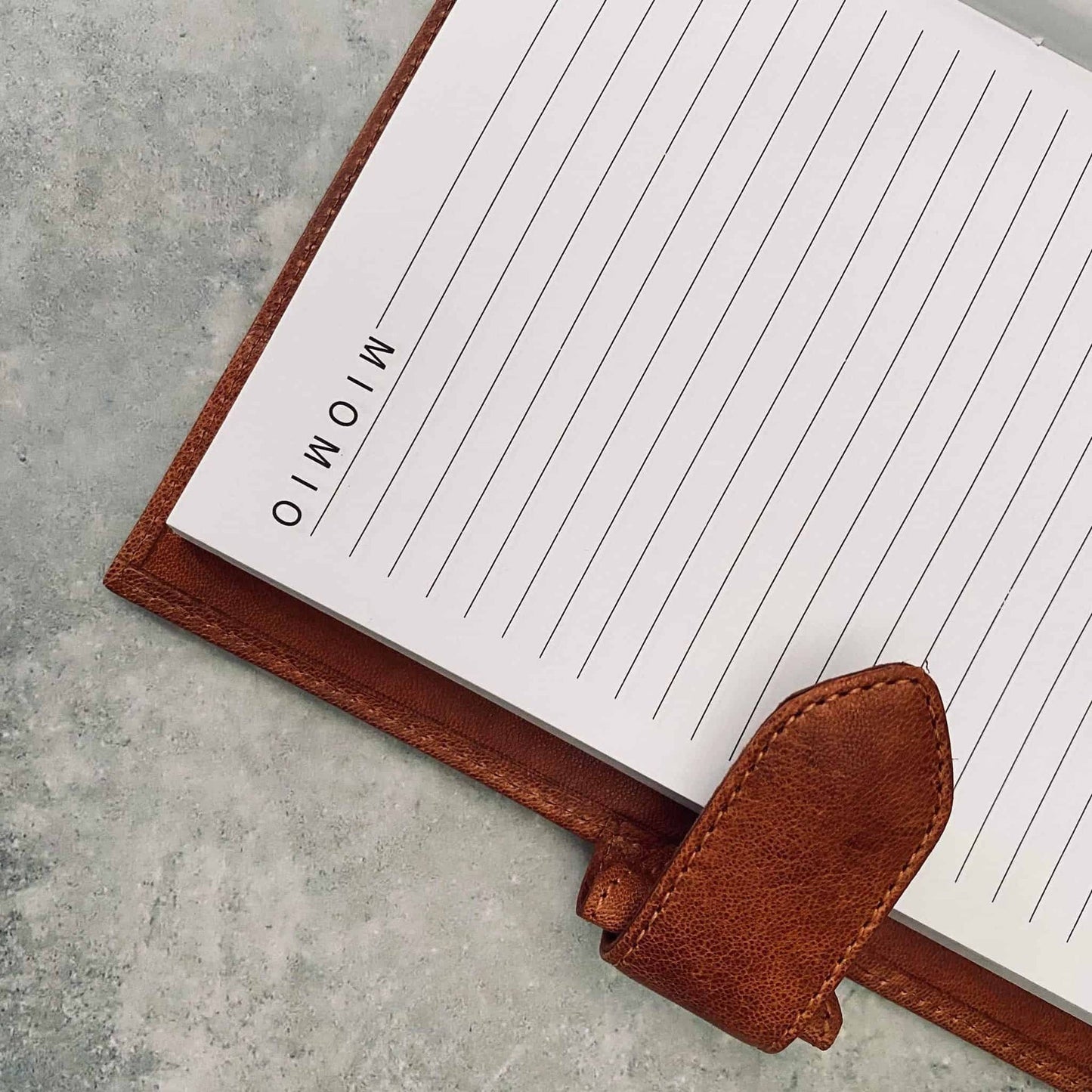 Notesbog i skind – Cognac MIOMIO – A5 - VIAMAJA.DK