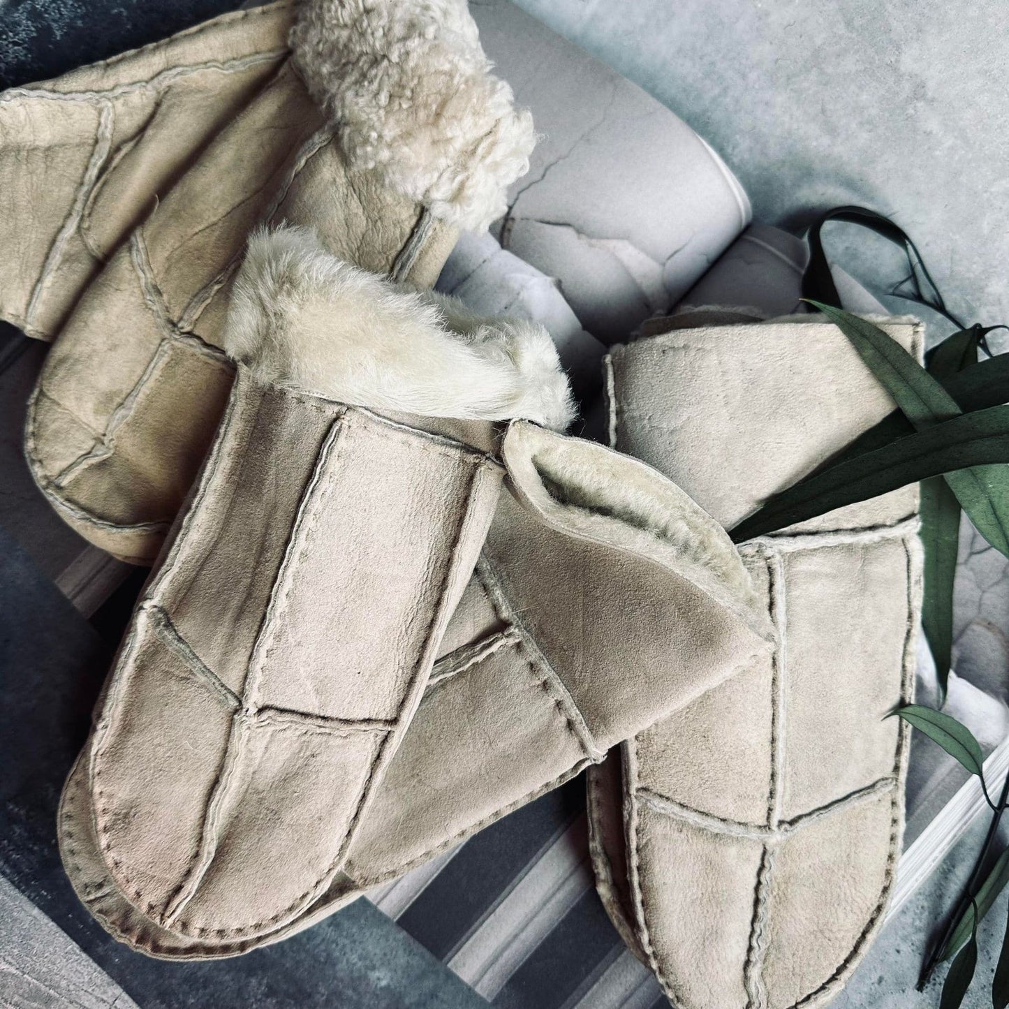 Rulams Fäustlinge - Beige mix