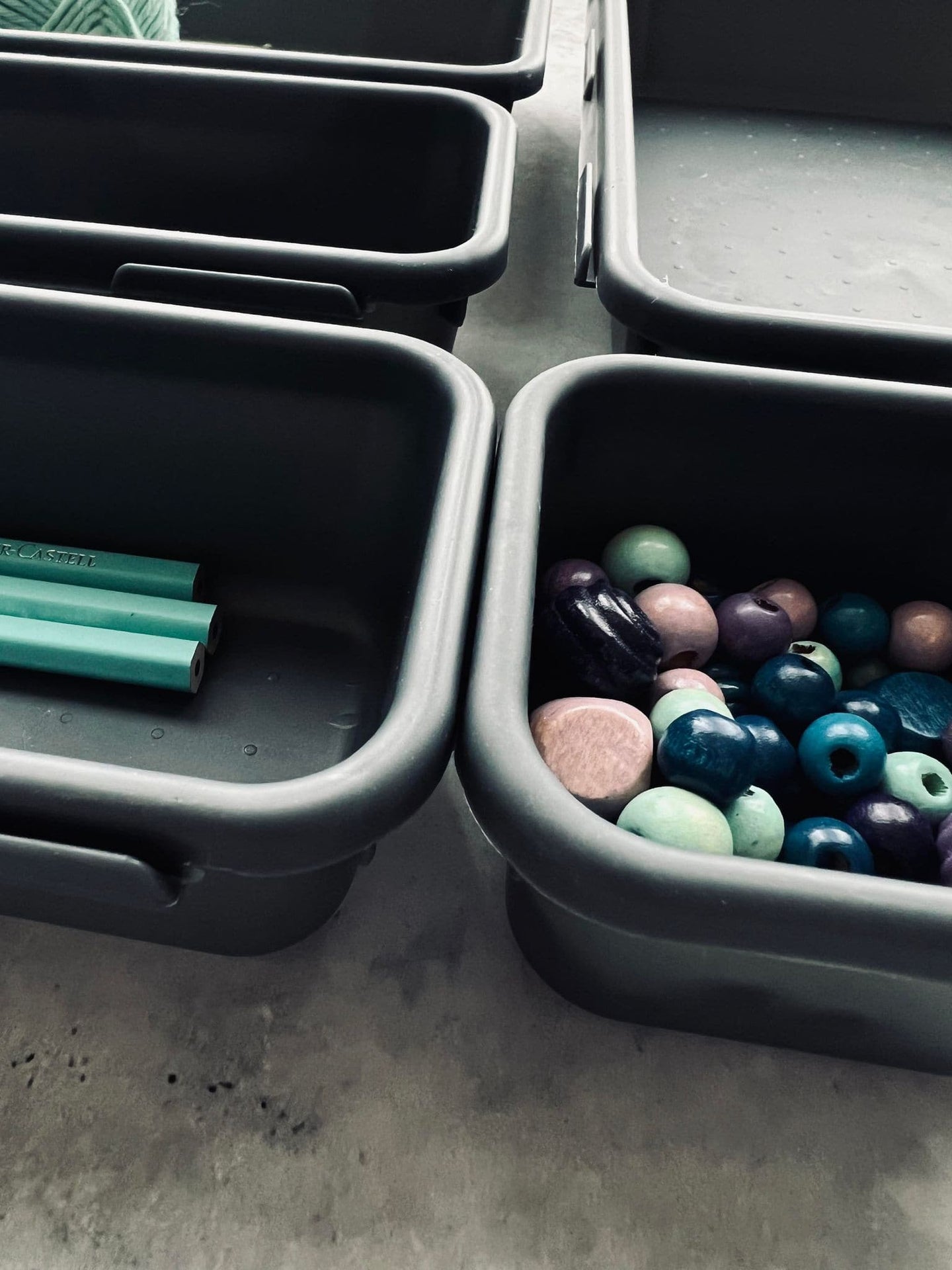 Skuffe organizer - Sæt med 8 kasser - mørk grå - VIAMAJA.DK