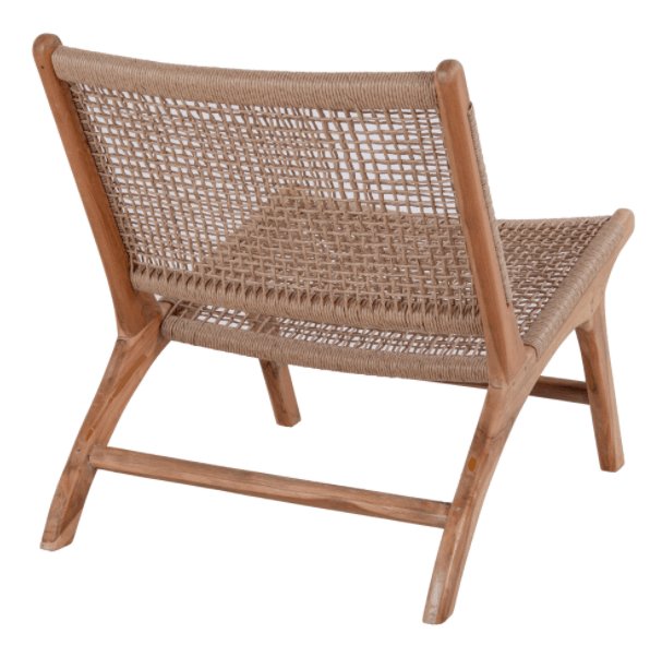 Stol i teaktræ og polyrattan - VIAMAJA.DK