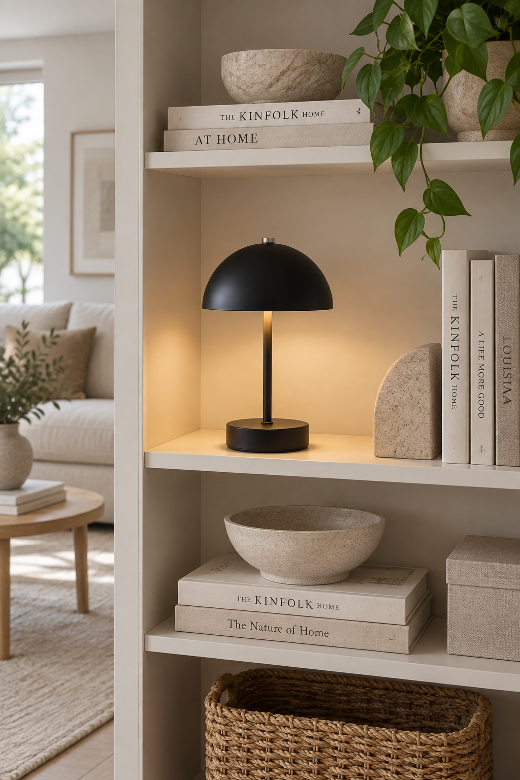 Tischlampe mit Touch - Schwarz