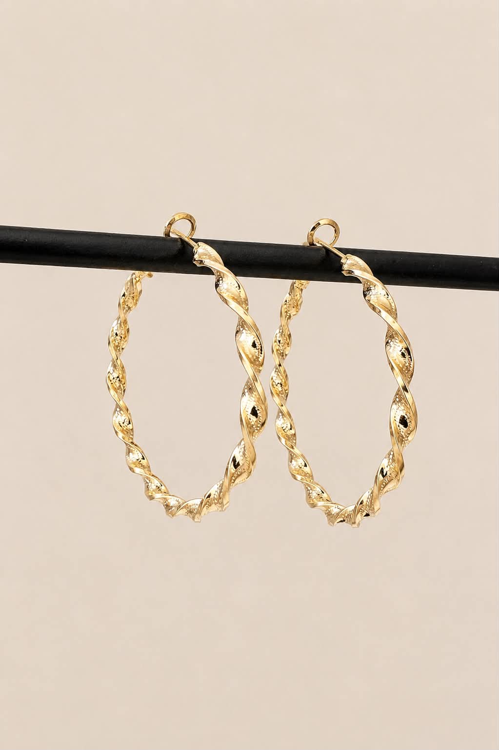 Ohrringe Jenna Hoops 18K vergoldet