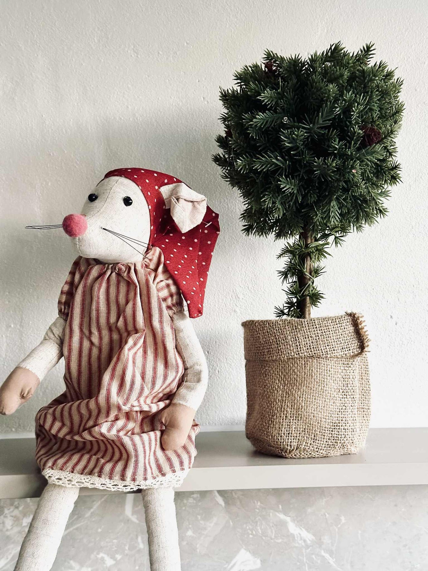 Baum mit Lichterkette - 36 cm.