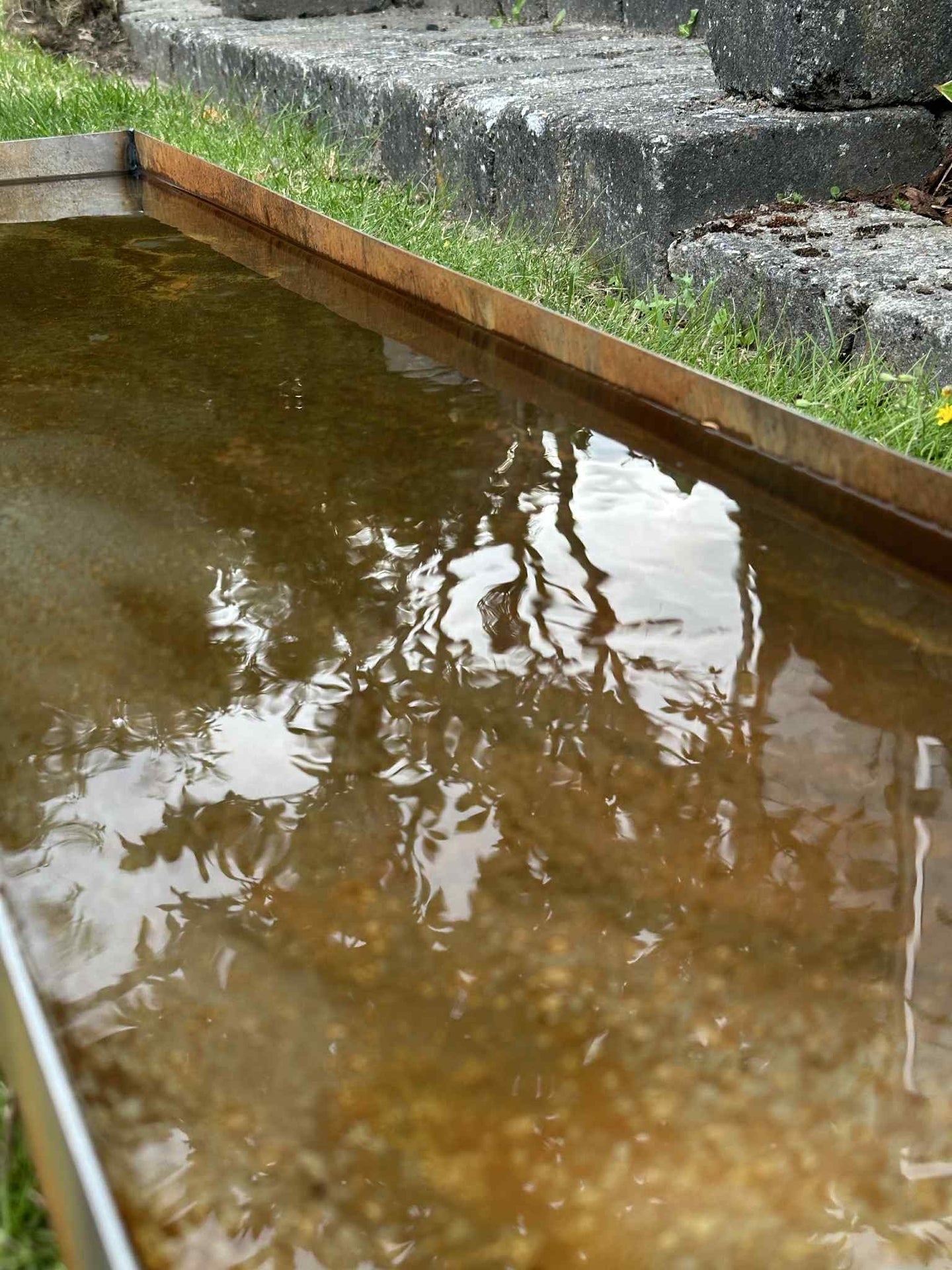 Spiegelbecken Rechteck - Rost