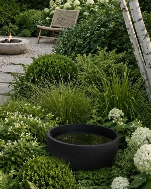 Spiegelbecken black garden
