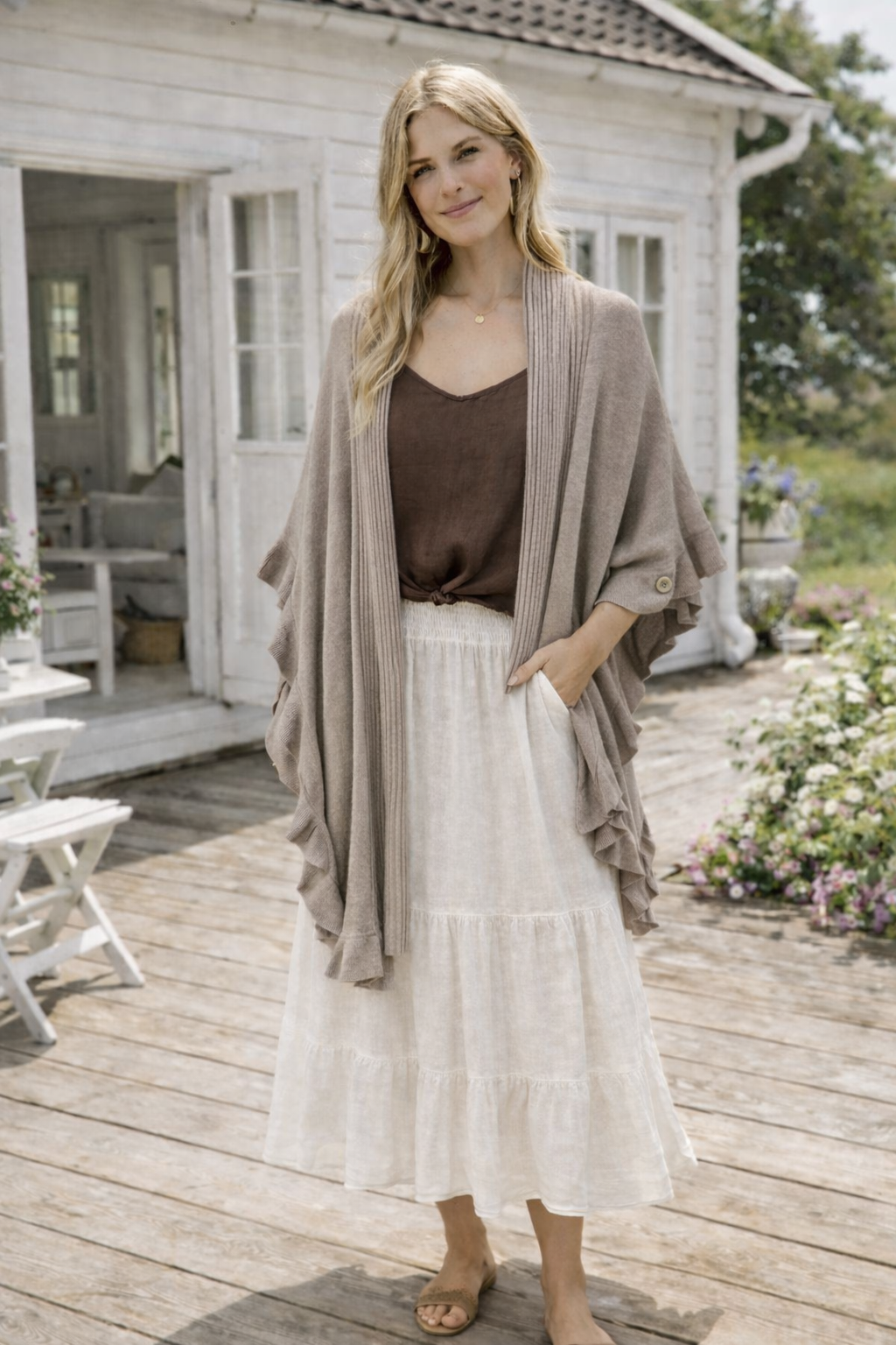 Schal Taupe