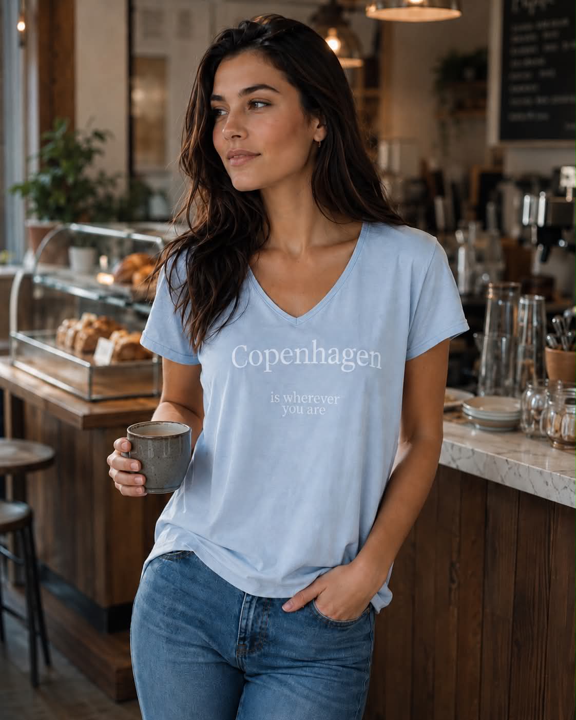 T-Shirt Copenhagen - Celeste
