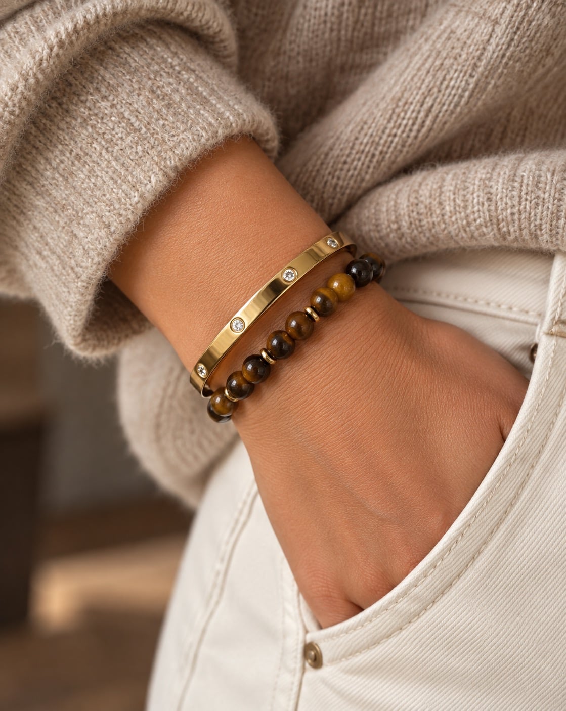 Armreif Mindy 18K vergoldet