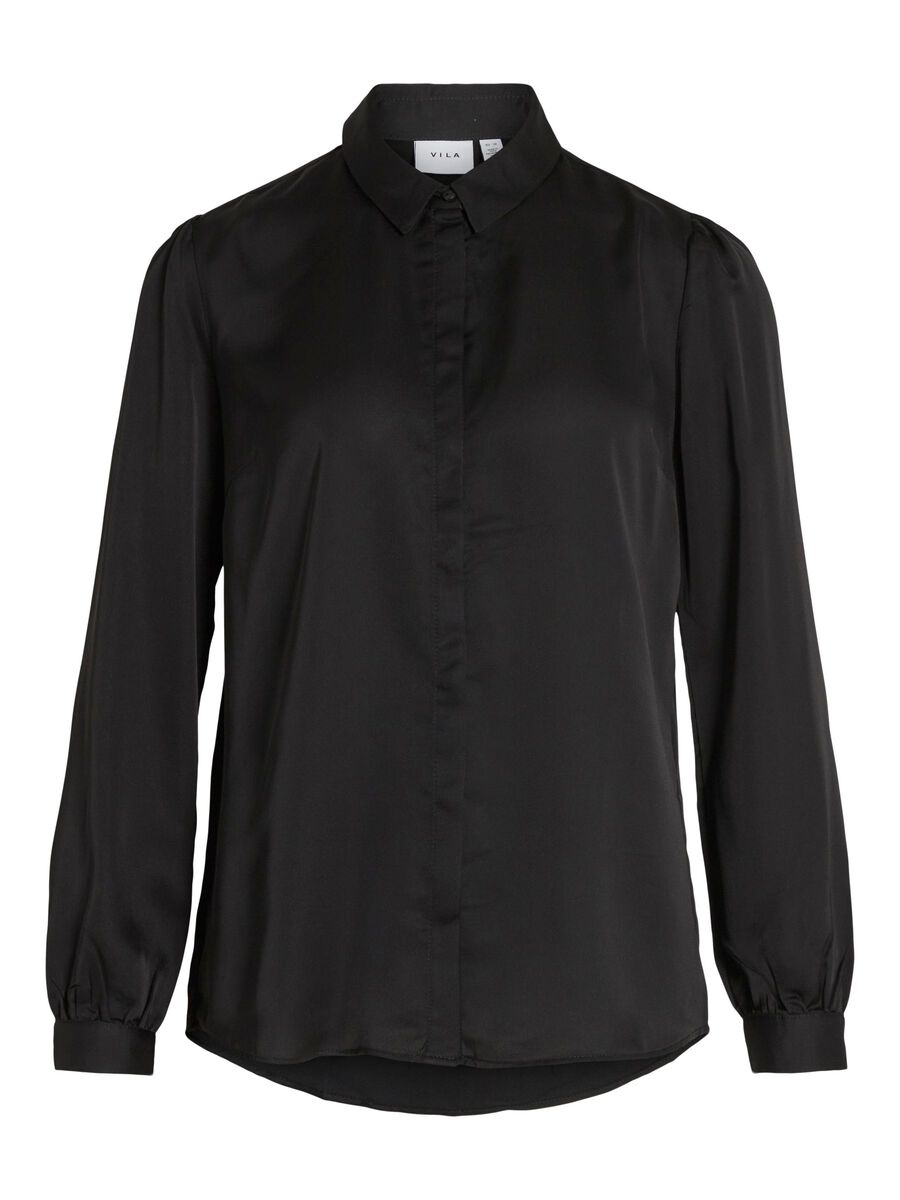 Satinsbluse Luna Black