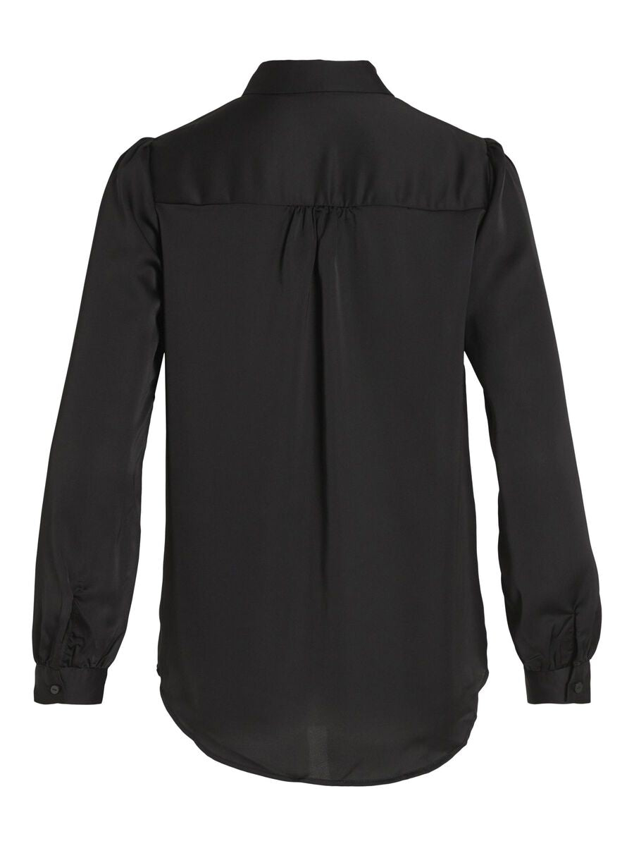 Satinsbluse Luna Black