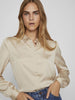 Satinsbluse Luna Beige