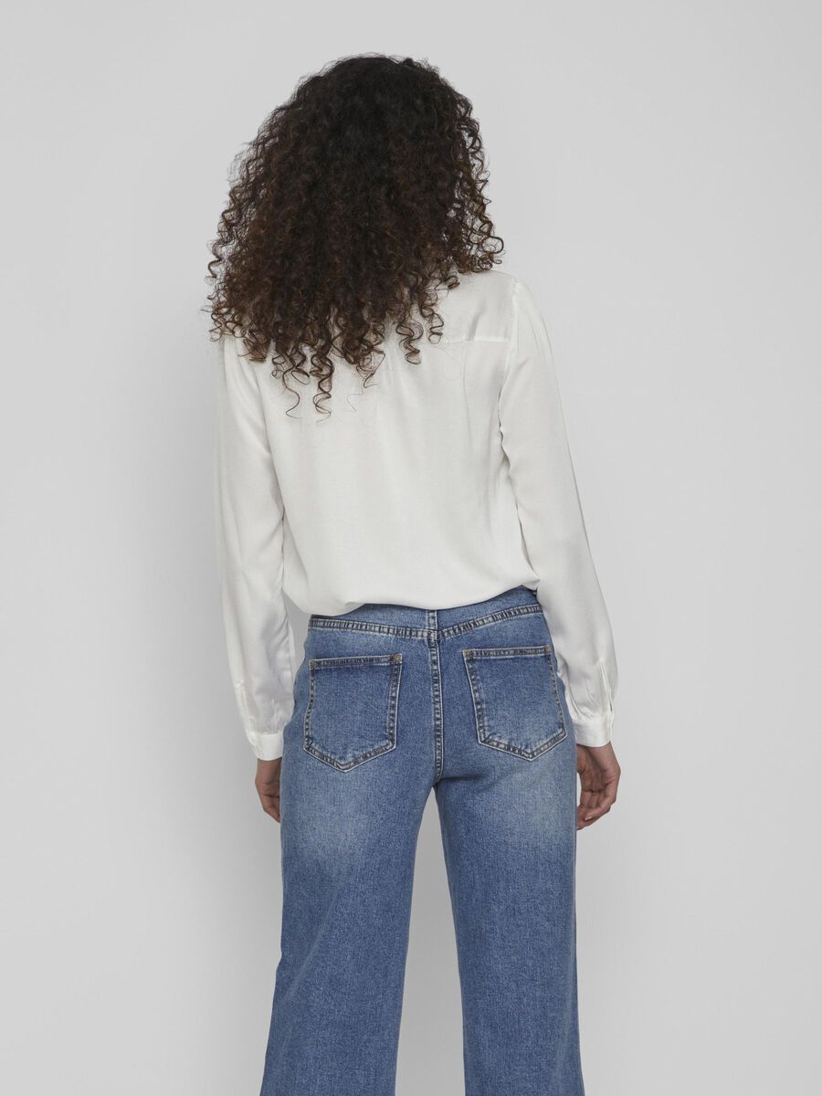 Satinbluse Luna White