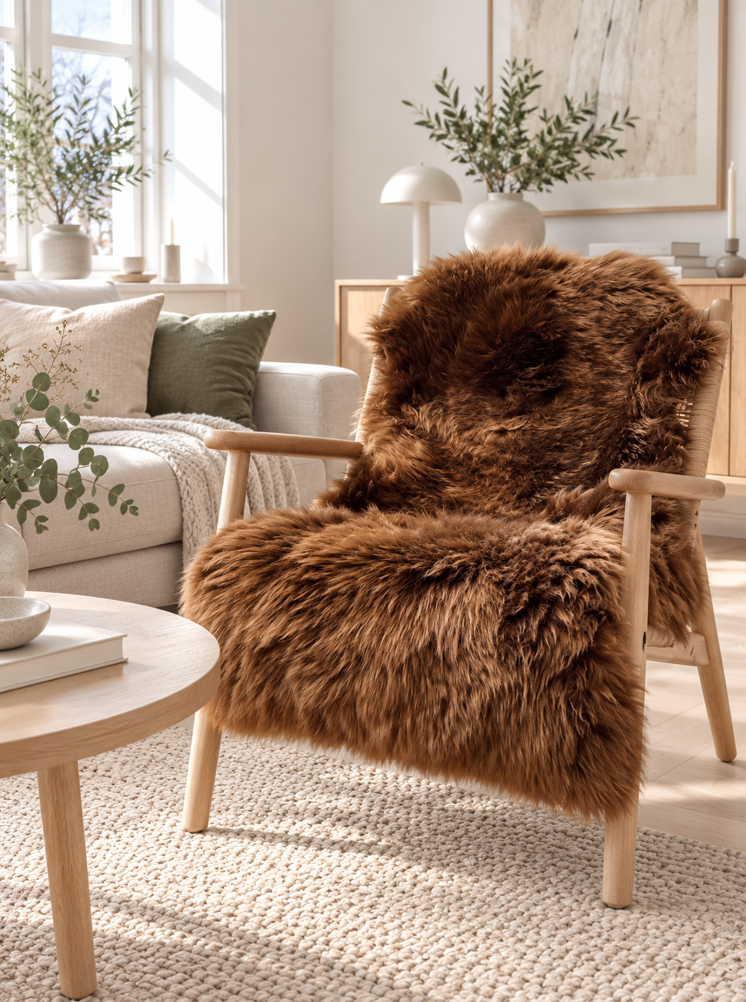 Lammfell – XL Braun 140 cm