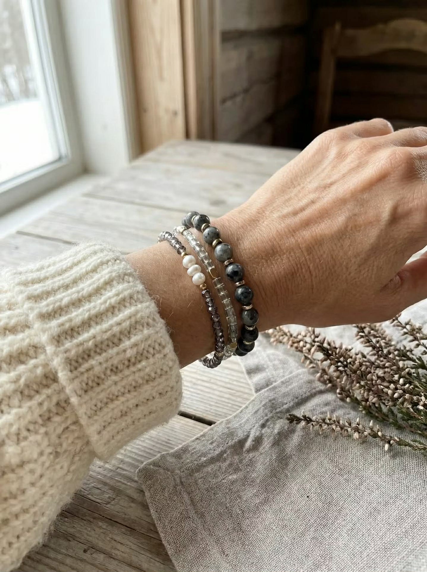 Armband GISELE grey – Set mit 3 Stück