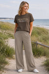 Hose Leinenmix – Fango / Beige