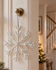 Weihnachtsanhänger 21cm Schneeflocke weiß mix