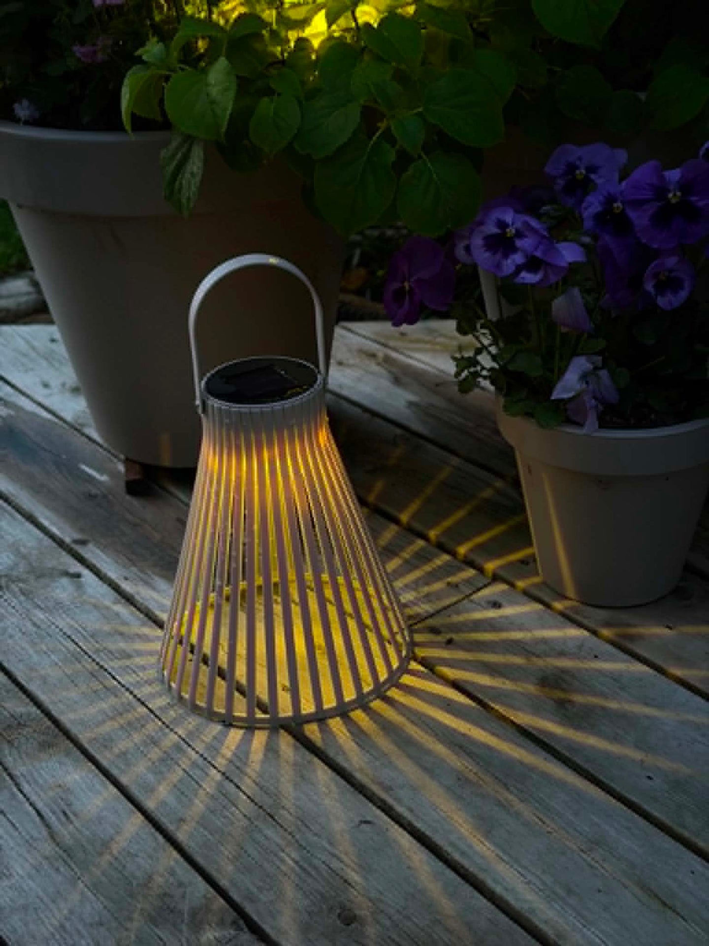 Laterne Emily solar 24 cm - Mehrere Farben