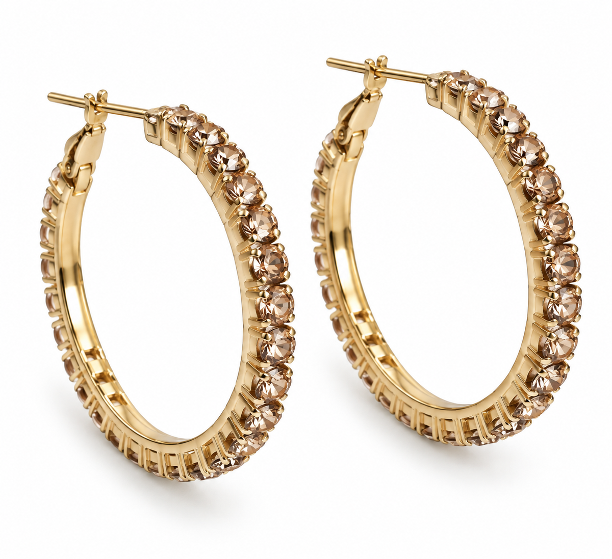 Ohrringe Smilla Hoops - Champagne