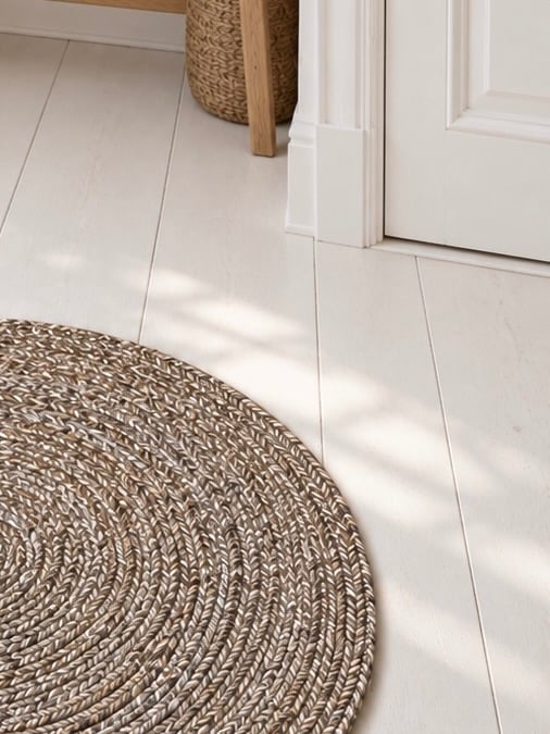 Runder Teppich Beige – Für Innen- und Außenbereich geeignet