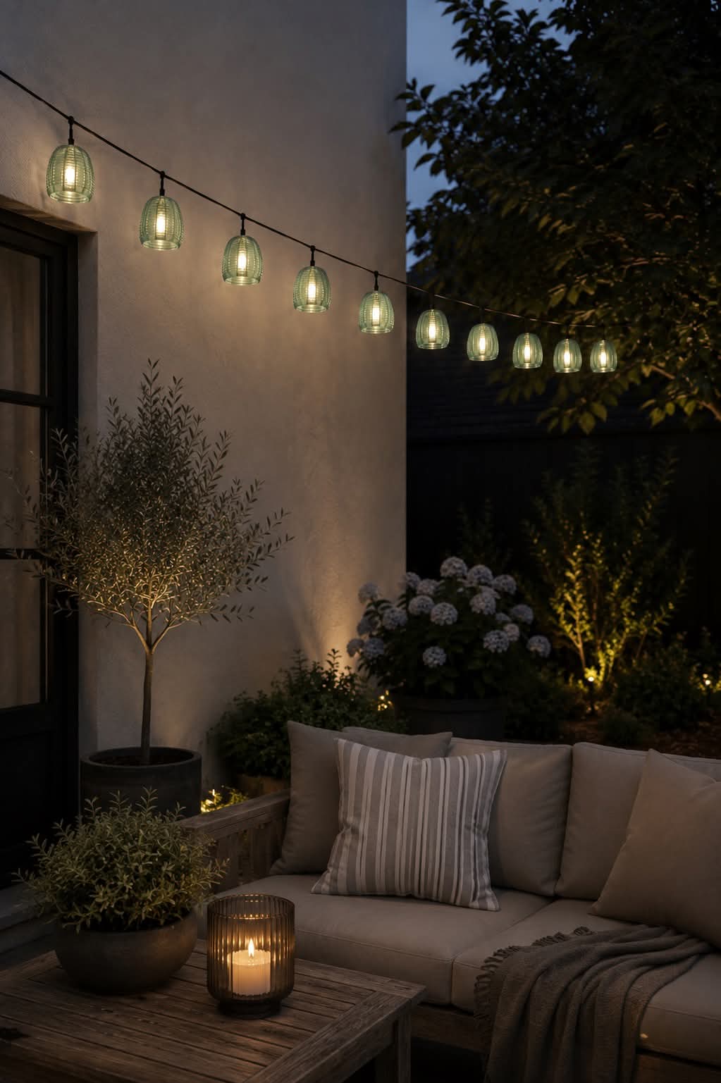 Lichterkette mit Solarzellen - Green