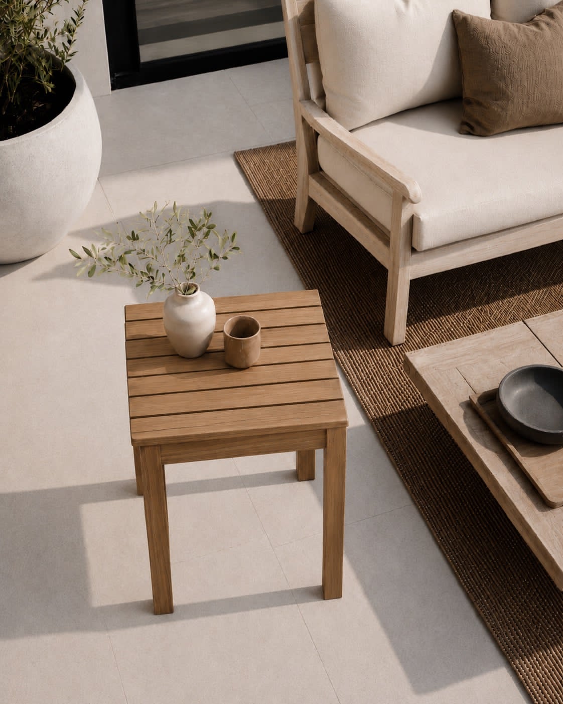 Hocker Tokyo - Akazie für innen / außen
