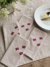 Mundservietten mit norwegischen Flaggen – 4er-Set