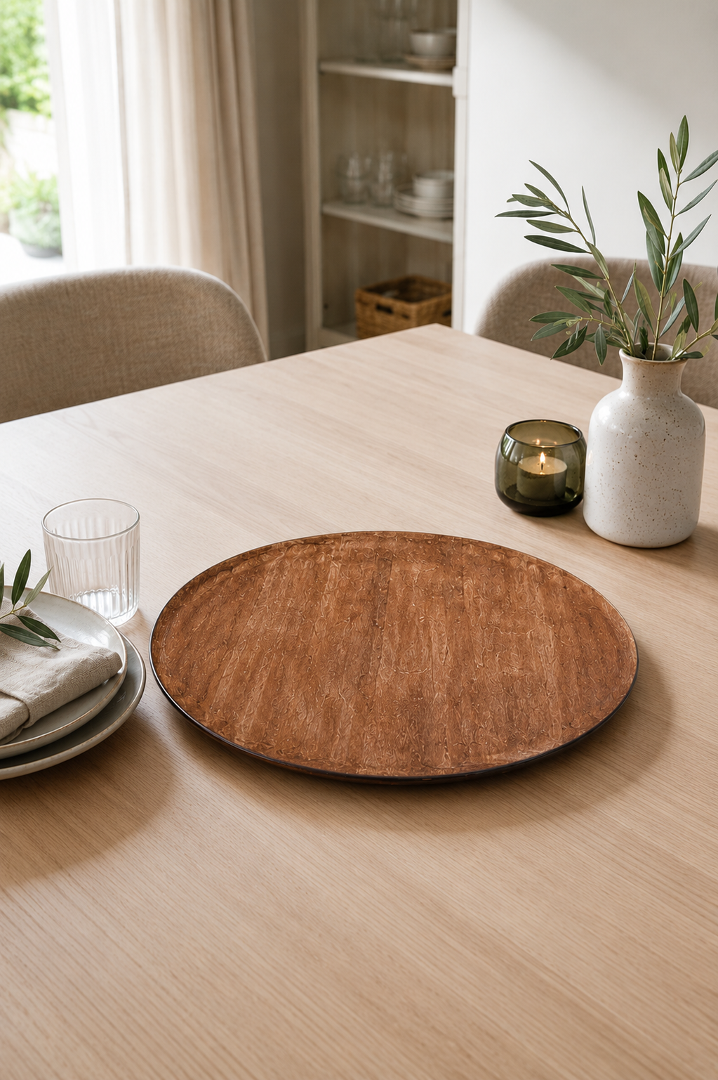 Tablett zur Dekoration - wood