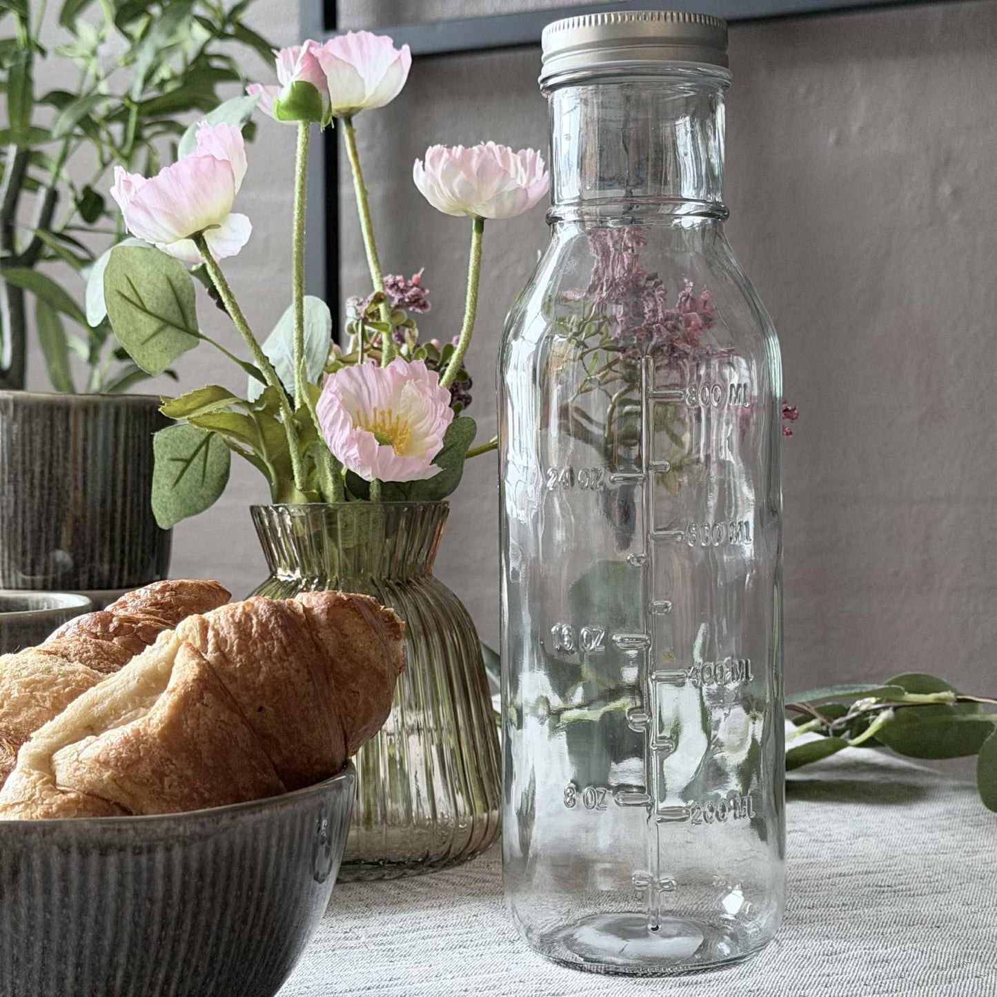 Glasflasche mit Messskala - 1000 ml