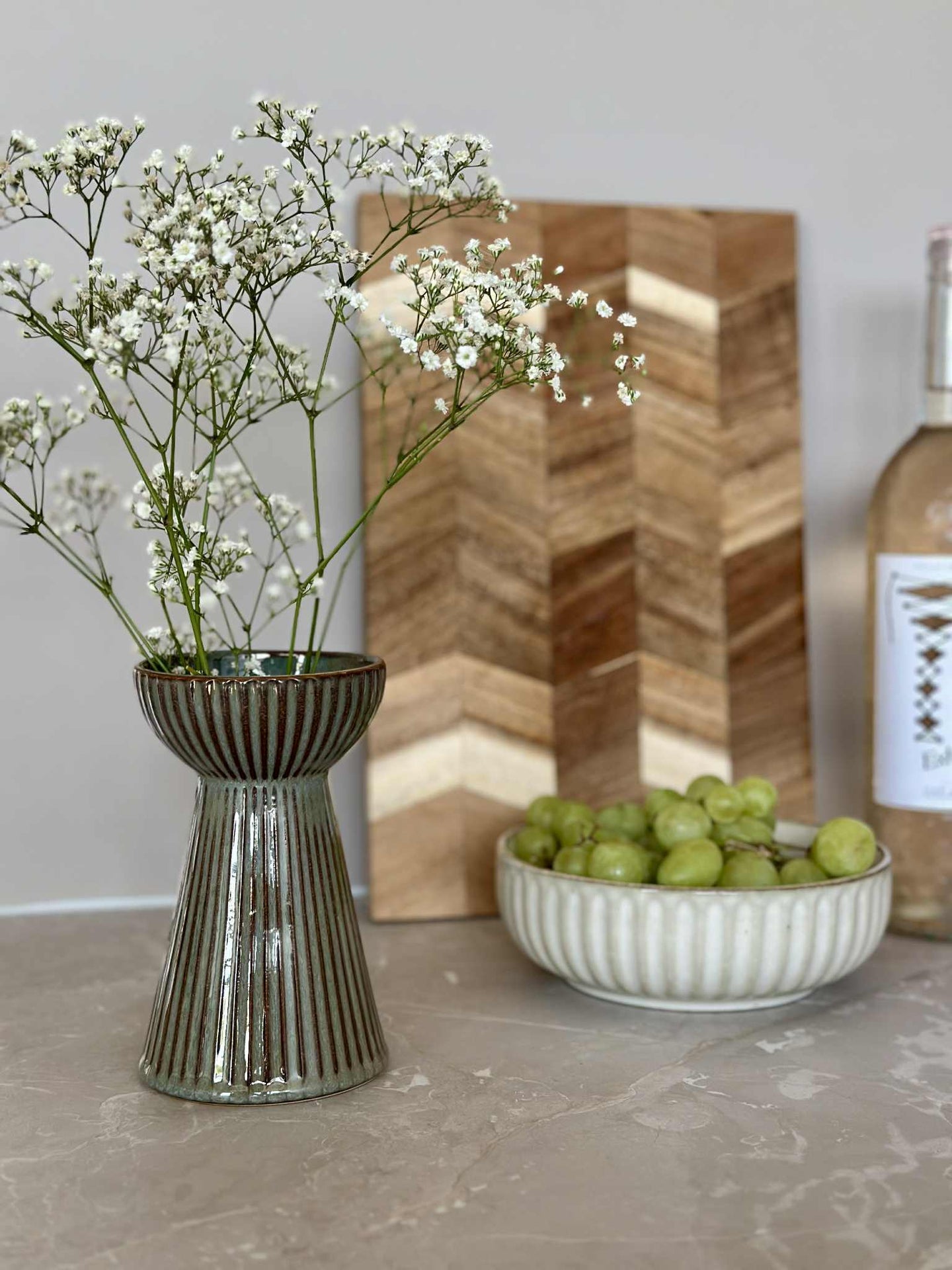 Hyazinthenvase VIGA - Grau / Braun