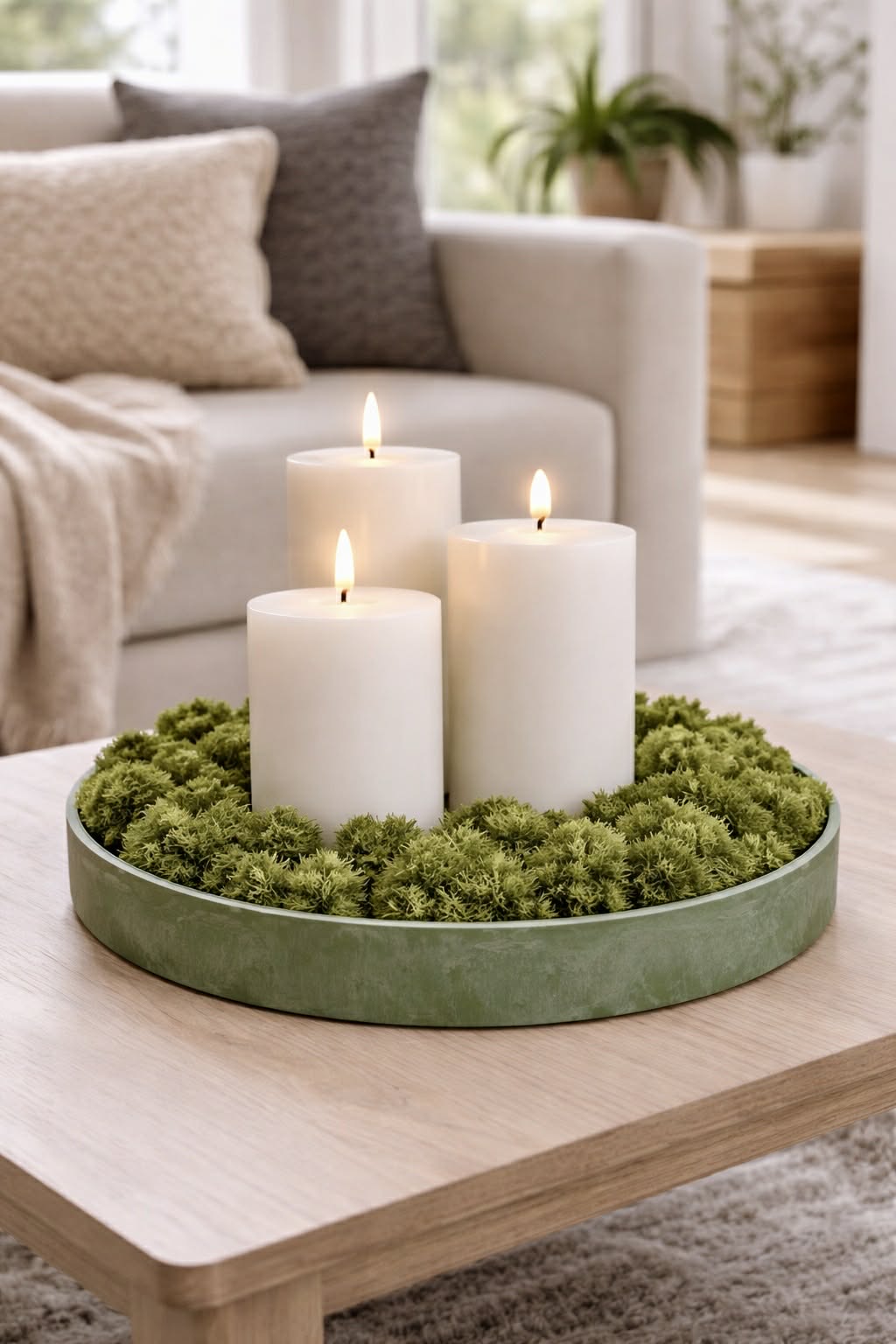 Tablett Beton-Look – Groß – Grün