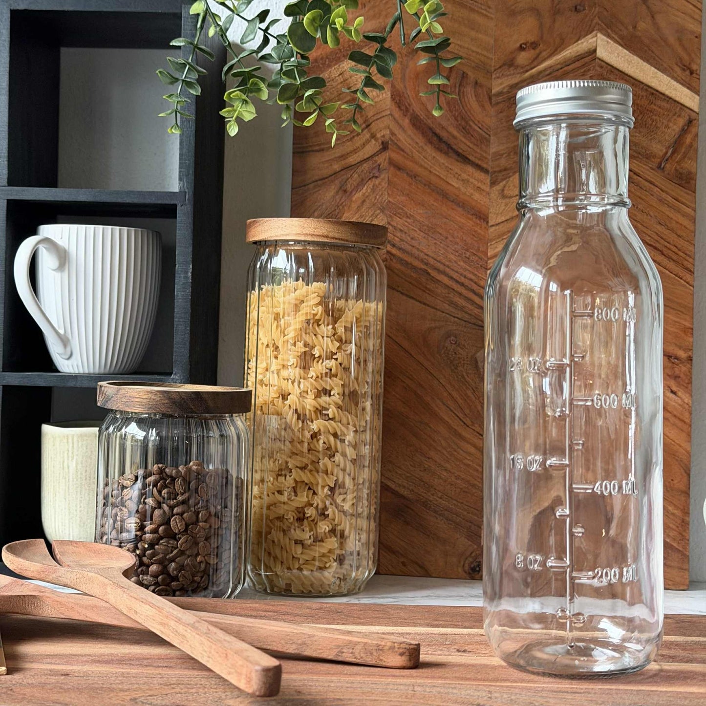 Glasflasche mit Messskala - 1000 ml