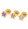 Mix-Box GIA violett, pink, klar 18K vergoldet