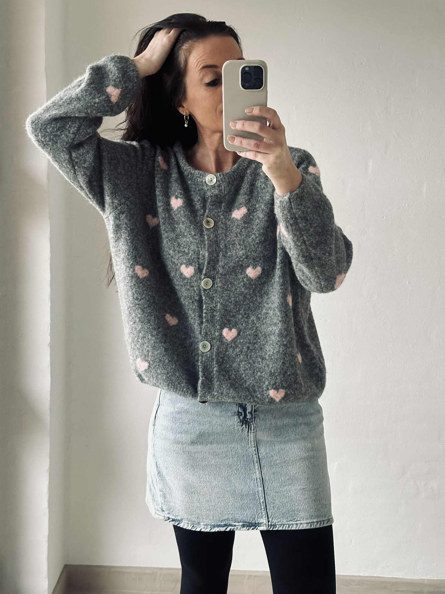 Cardigan Alpaka - Herzen