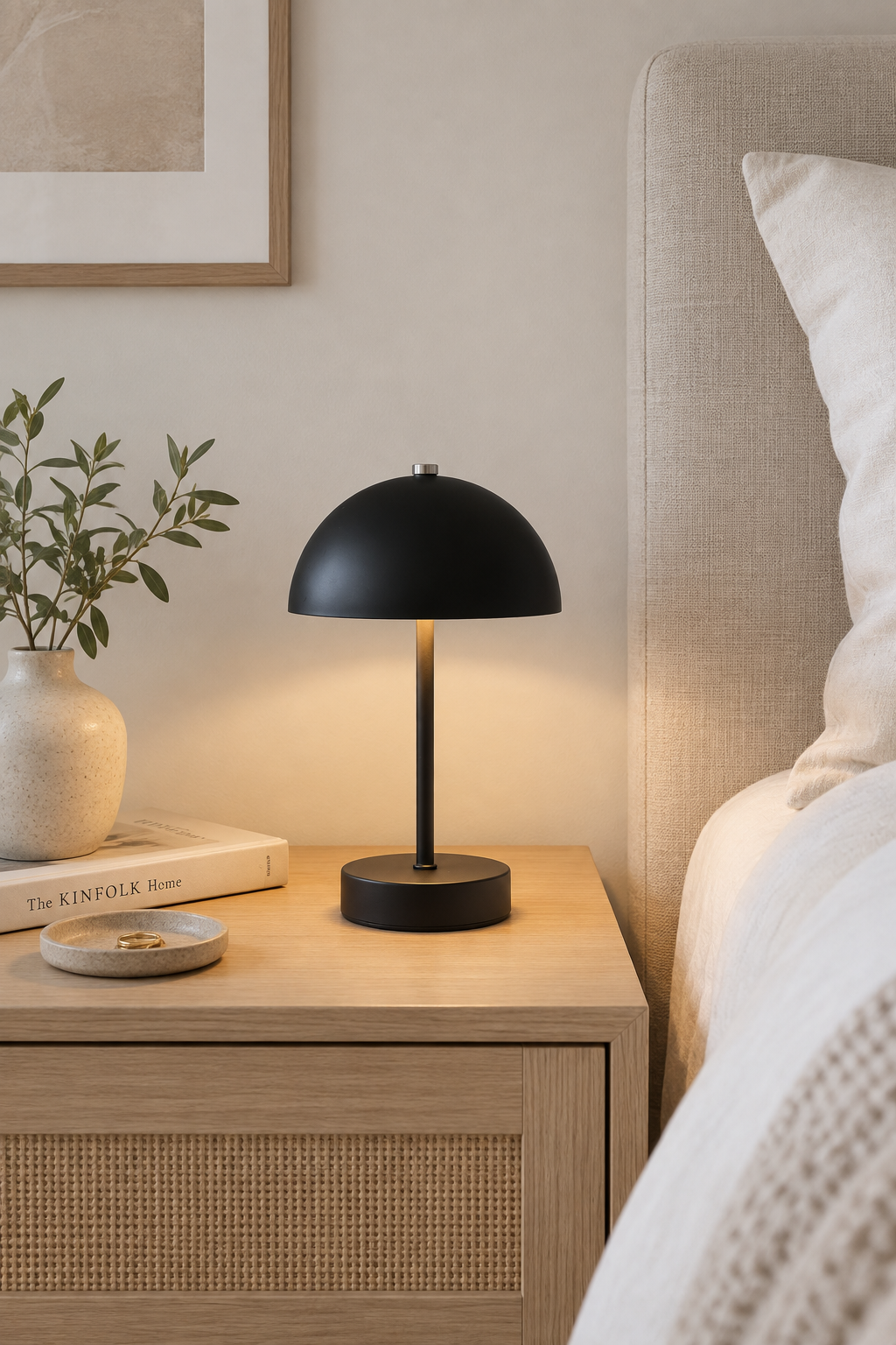 Tischlampe mit Touch - Schwarz
