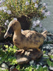 Gartenfigur Ente - Braun