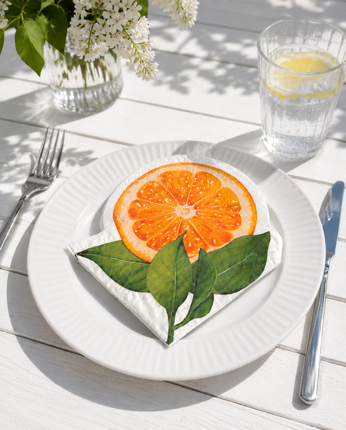 Servietten Orange - 12 Stück