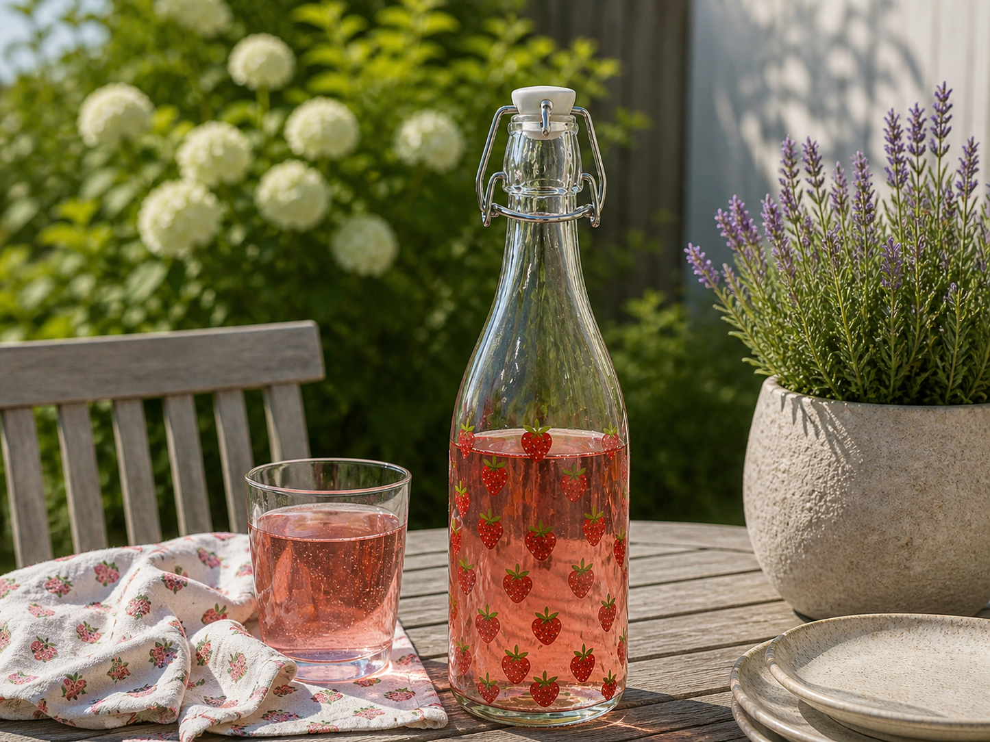 Wasserflasche - Erdbeere