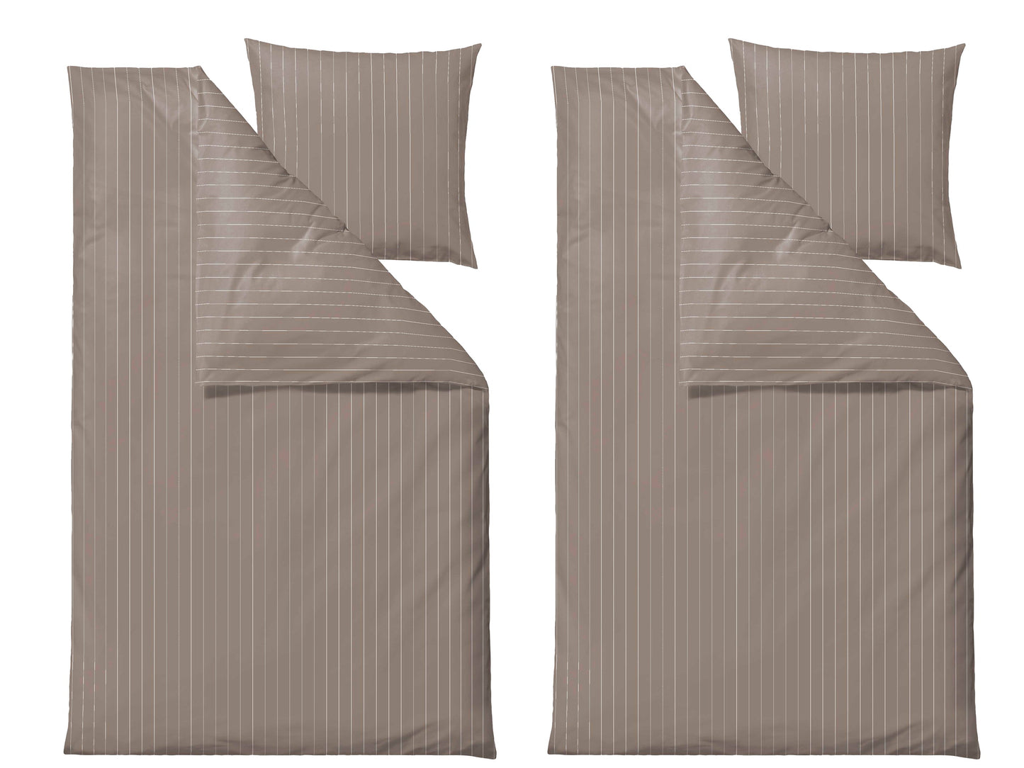 Bettwäsche, 2er-Set - Södahl - 140x220 cm - Zen - Taupe