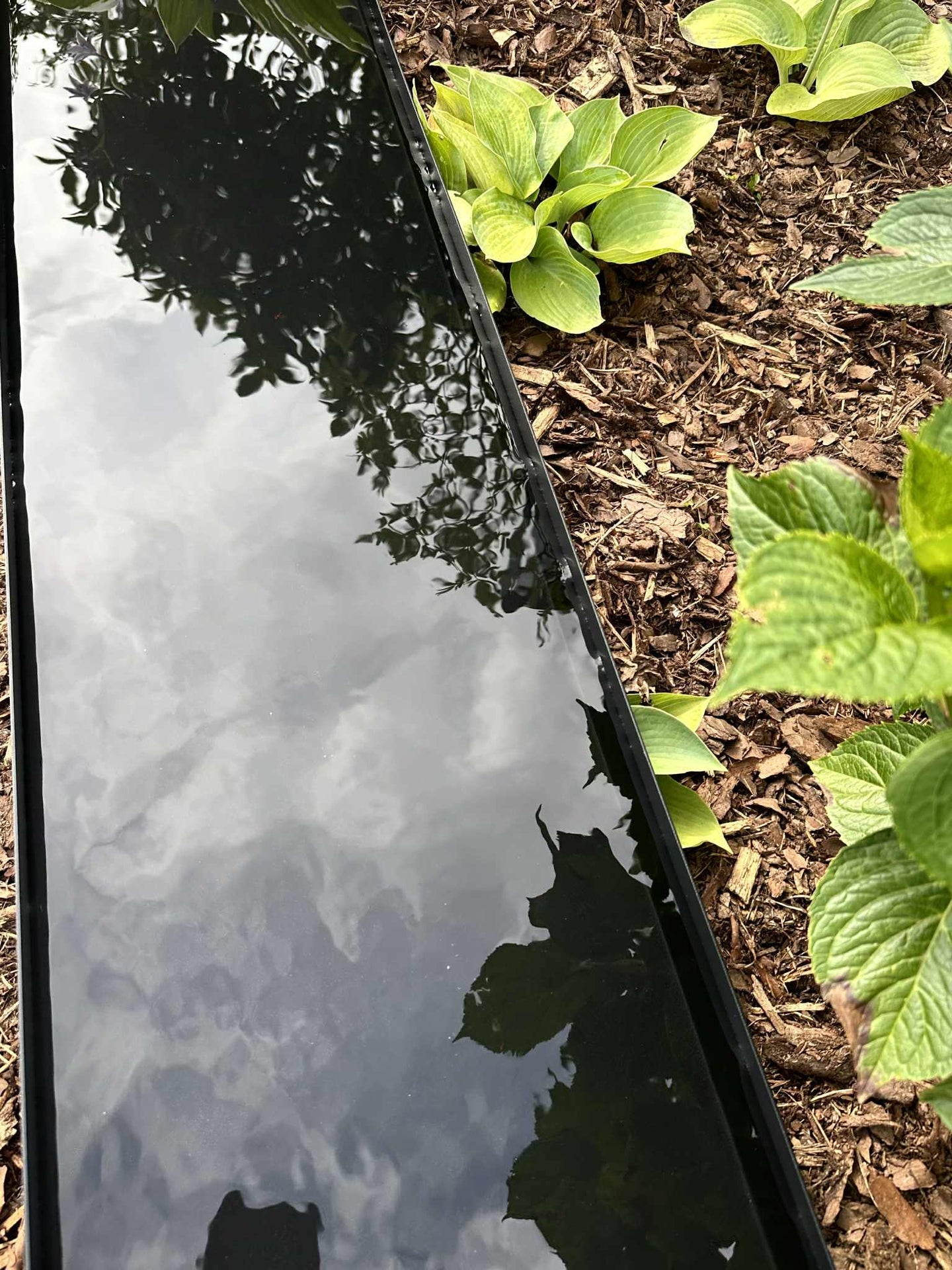 Spiegelbecken Rechteck - Schwarz