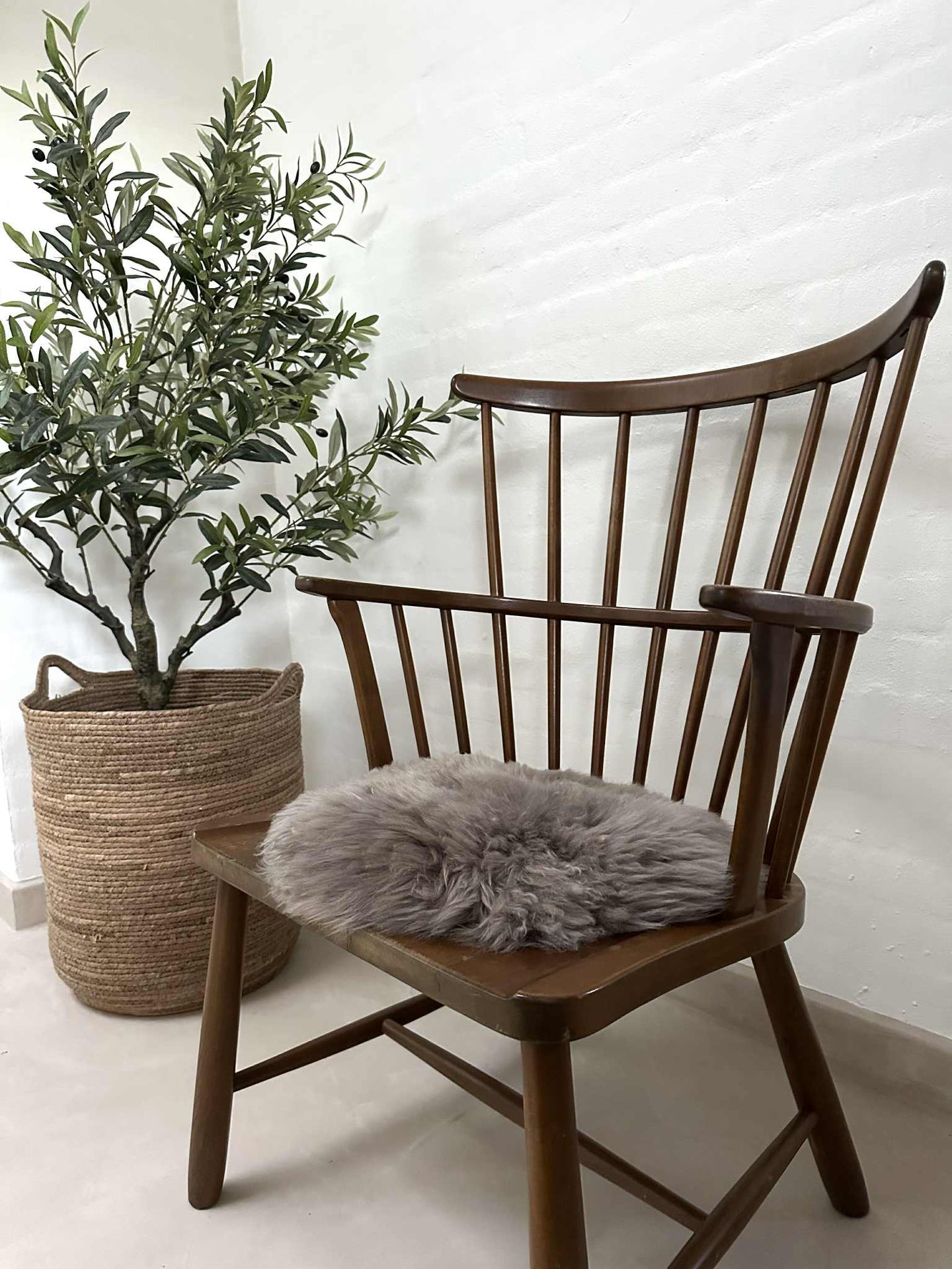 Sitzfell Ø 34 cm - Mocca Lammfell