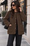 Jacke Lucile Brown Teddy