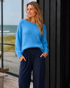 Alpacha Strick Depeche - Jeans Blue
