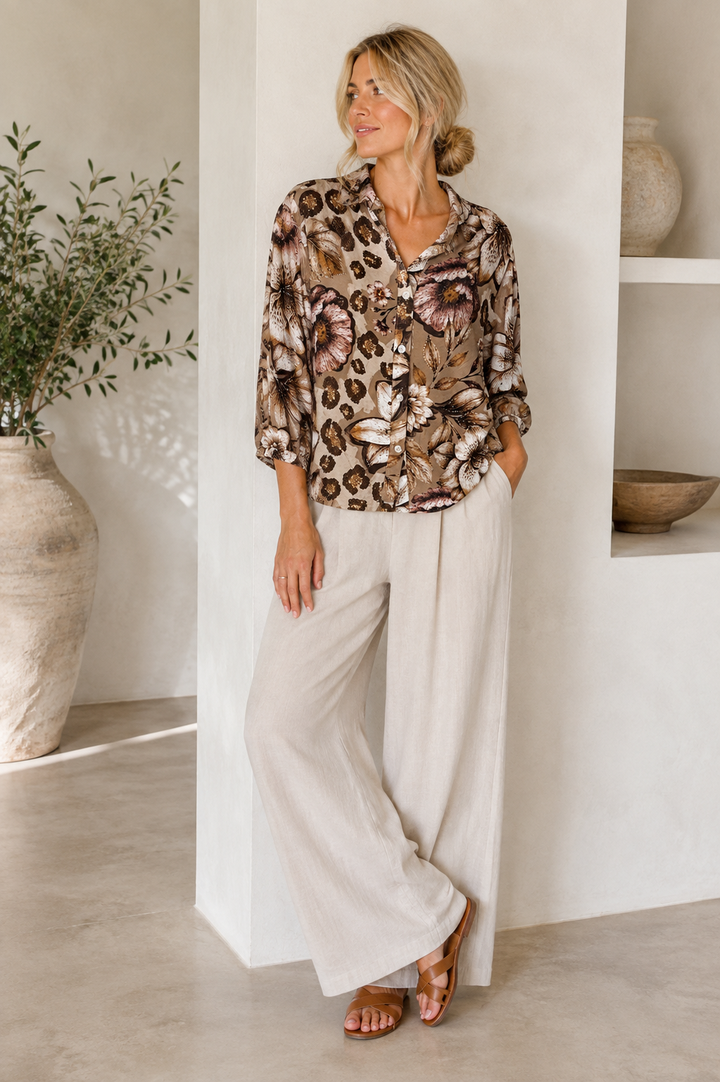 Bluse Destiny camello