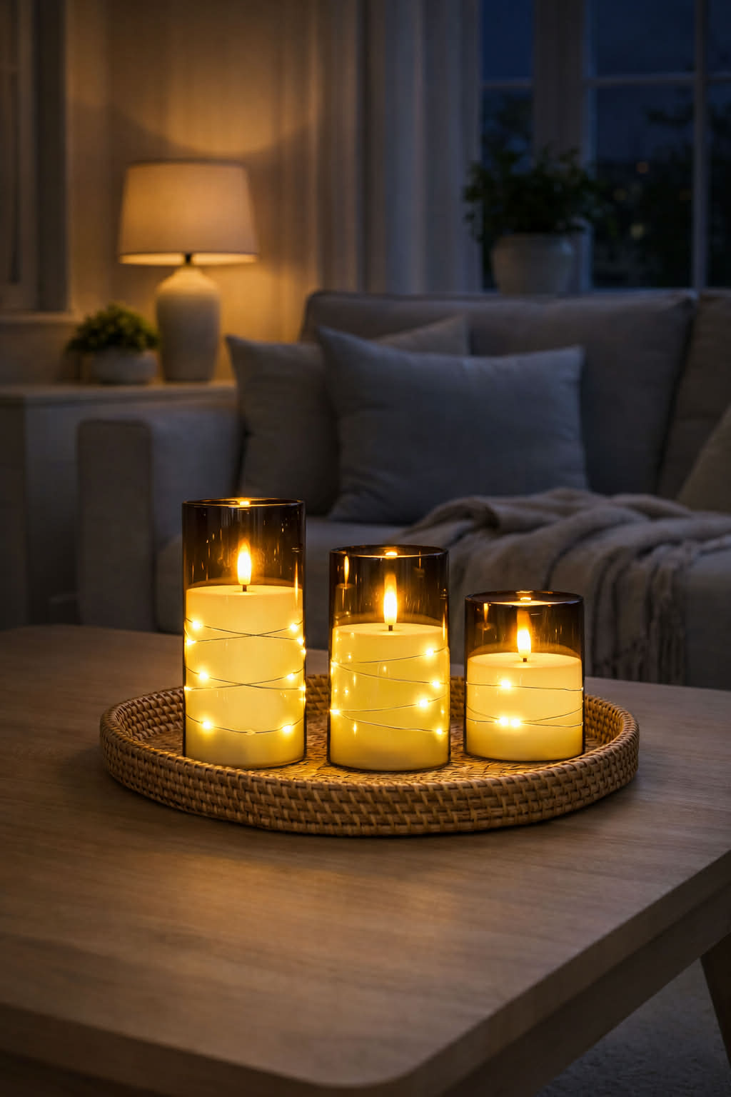 LED-Licht ALMA 3 Stk. mit Fernbedienung