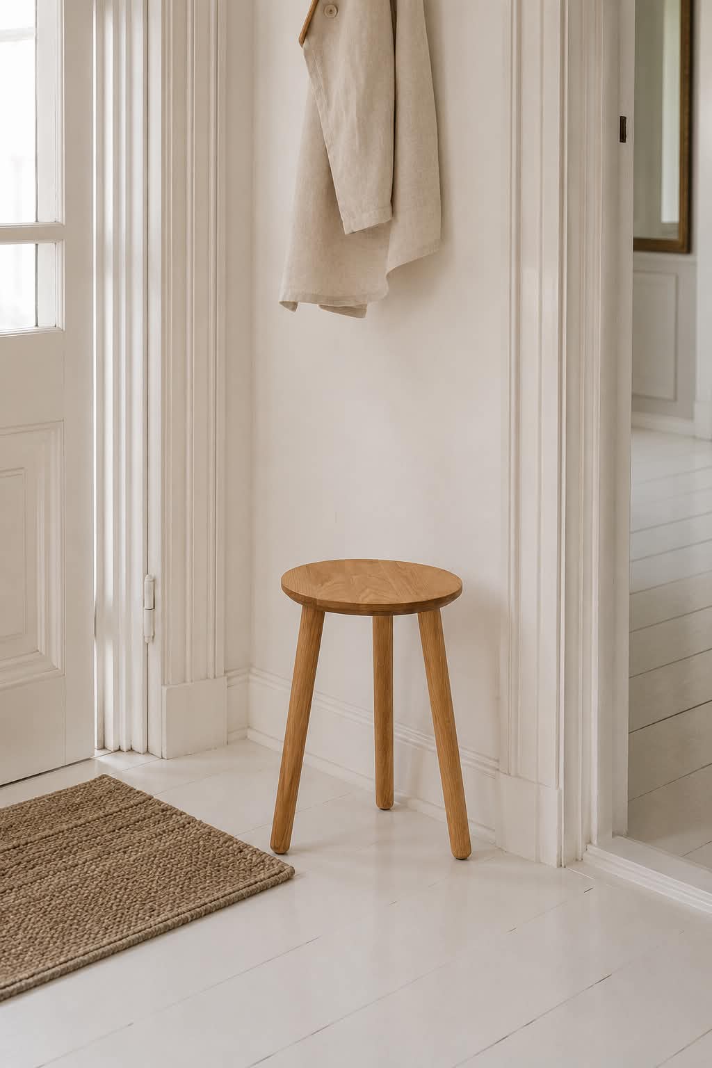 Hocker mit 3 Beinen - Eiche