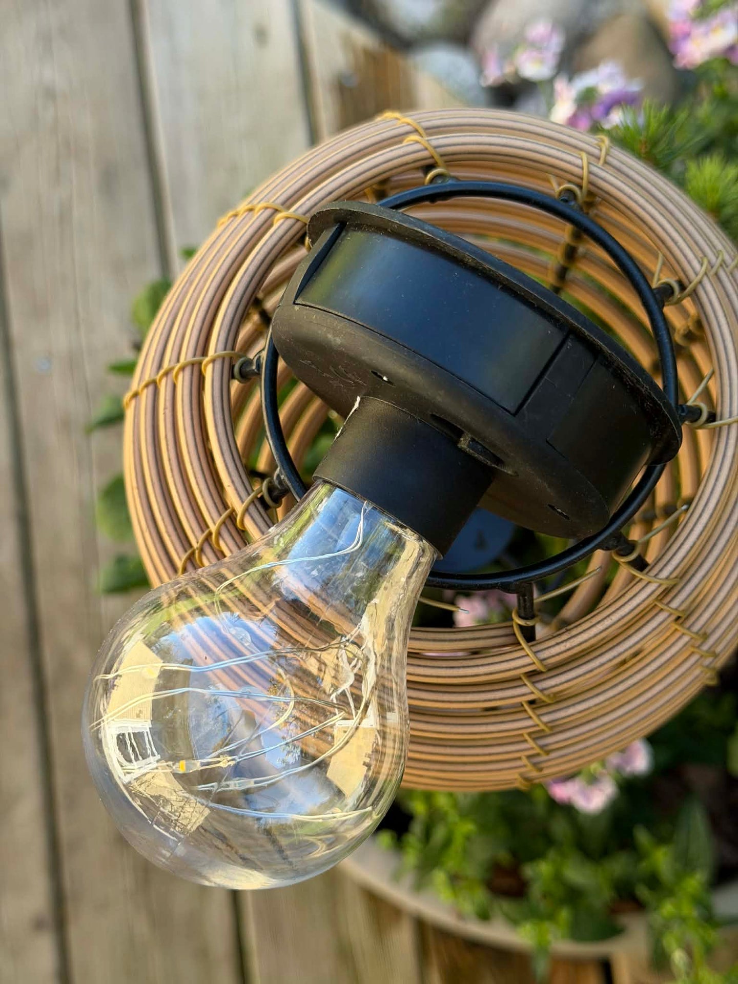 Laterne auf Spieß 53 cm - Solar Natur