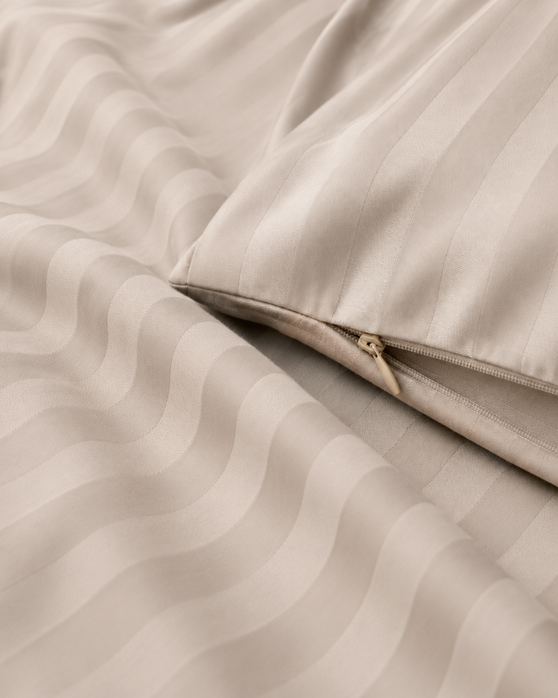 Bambus-Satin-Bettwäsche-Set, schiefergrau 140x200