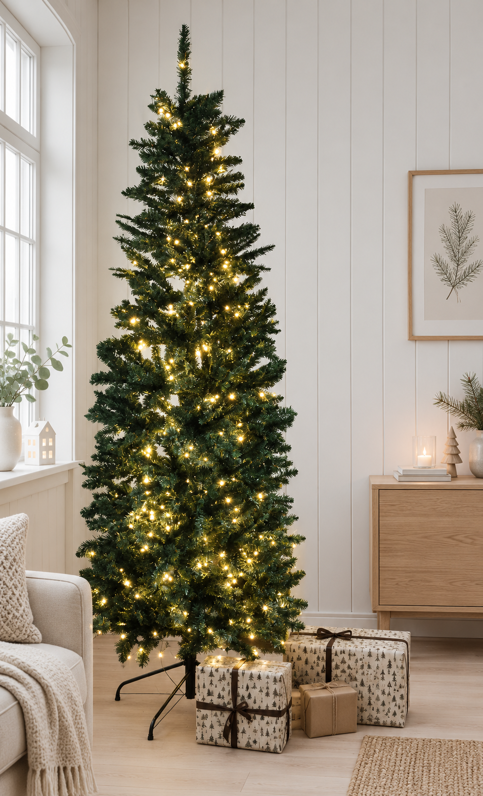 Weihnachtsbaum mit Lichterkette