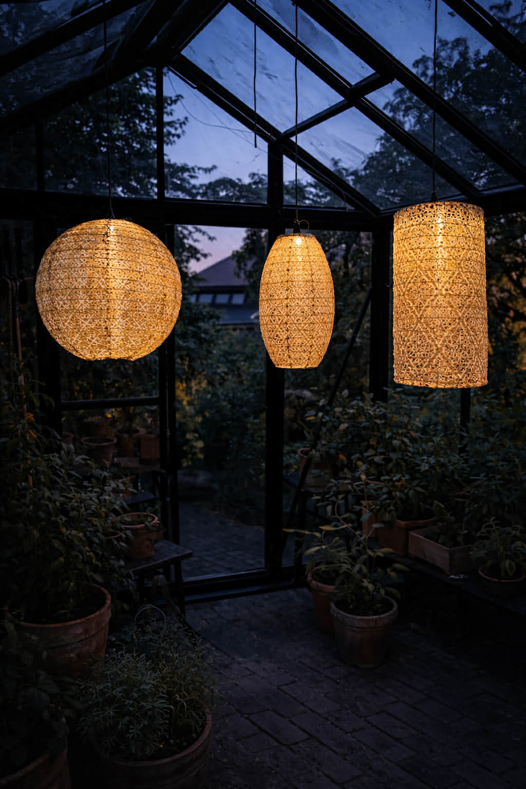 Zylinderlampe mit Solarzellen - SUMMER GOLD