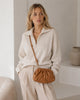 Clutch / Ledertasche Noha big cognac